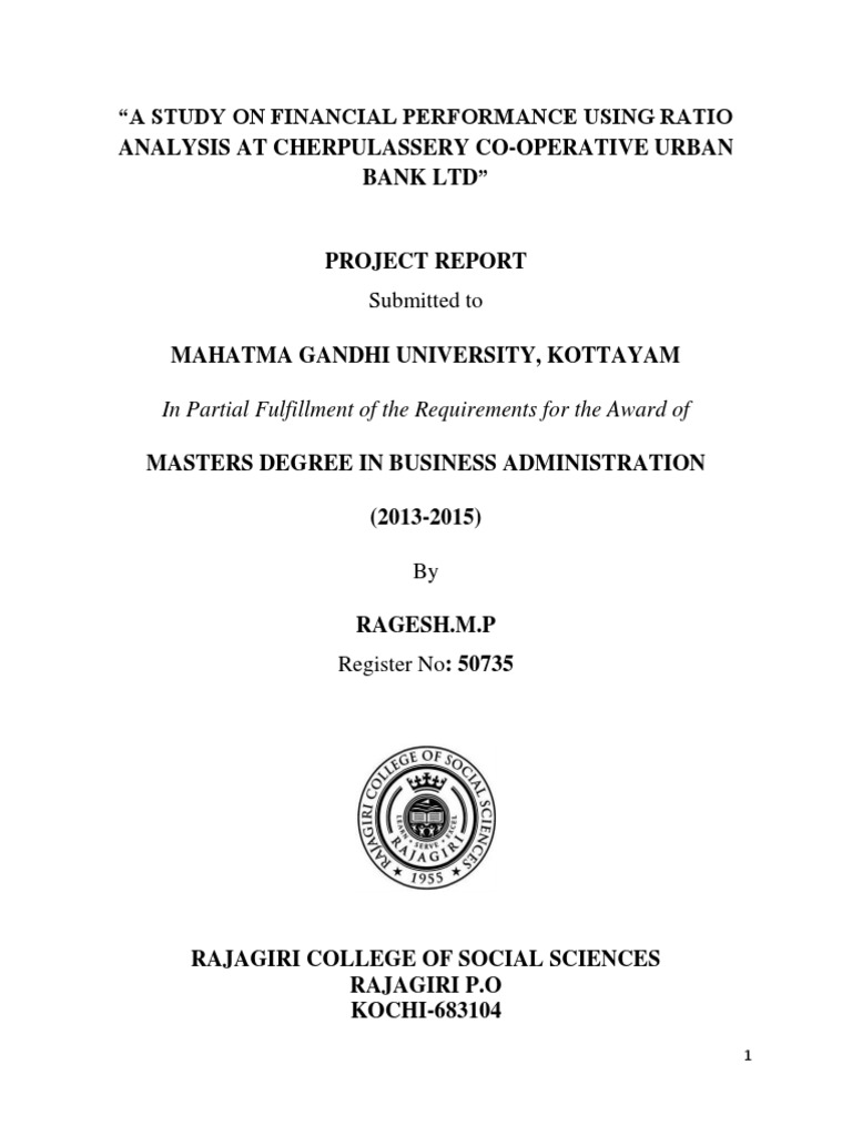 thesis on financial performance