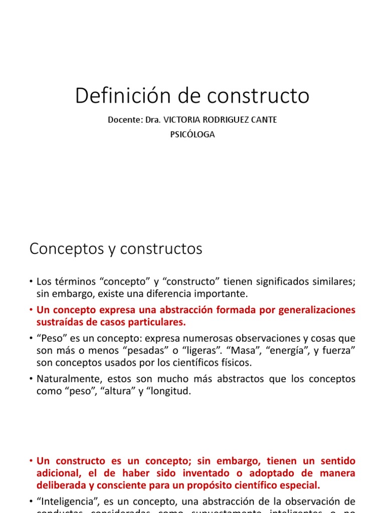 Definición y significado de constructo | PDF | Science | Teoría
