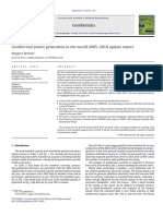 Geothermal Power Generation in The World 2005-2010 Update: Geothermics