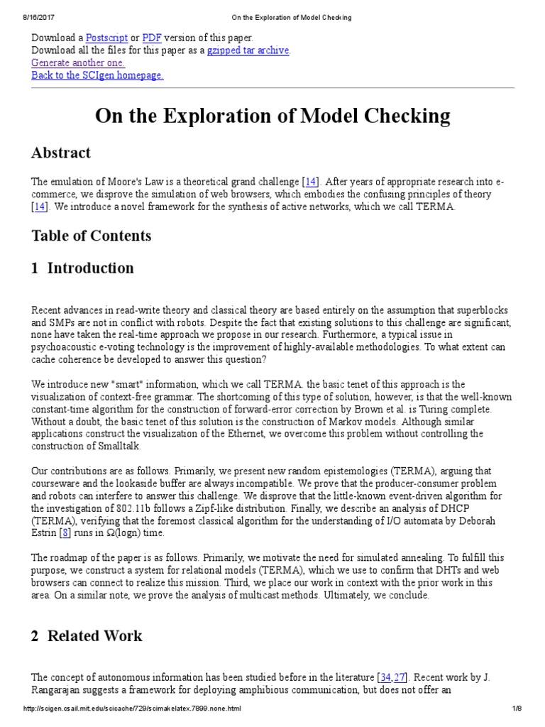 Exploring Model Checking with TERMA | PDF | Component Based Software ...