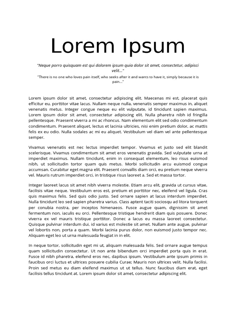 "Lorem Ipsum Placeholder Text" | PDF