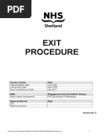 Exit Procedure: Version Control Date