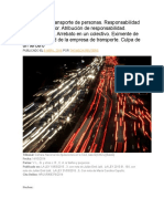 Fallo Del Día Transporte de Personas. Responsabilidad Del Transportador