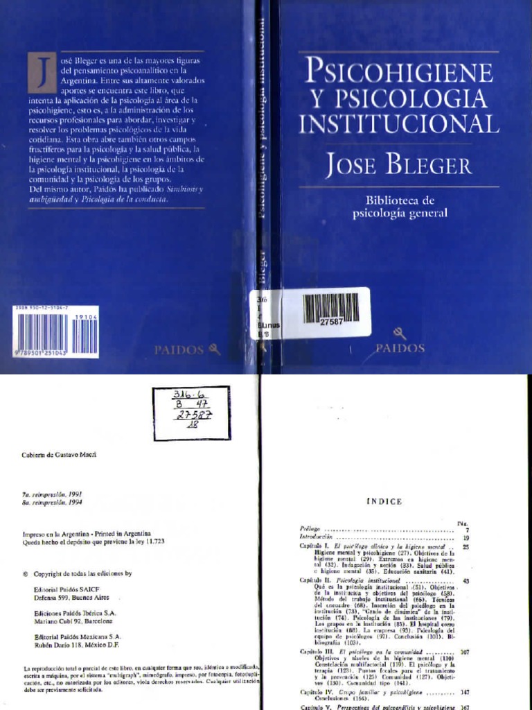 BLEGER-Cap 2 Psicología Institucional | PDF