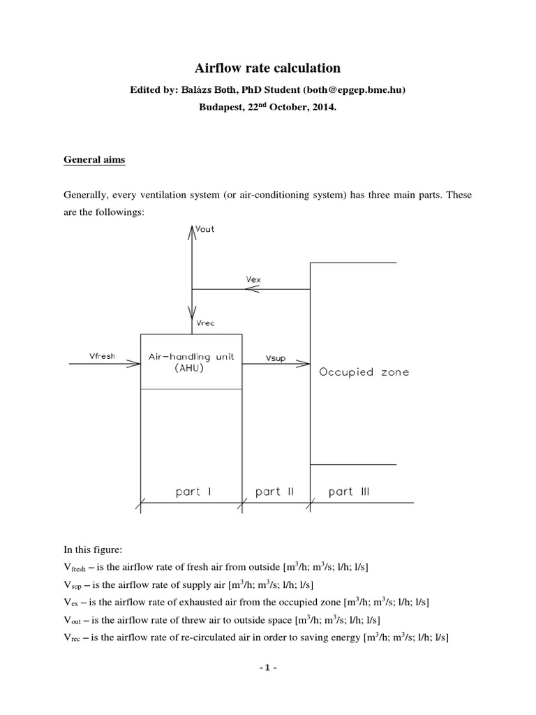 BothB Airflow Rate Calculation PDF PDF