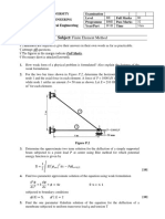 Subject: Finite Element Method: Department of Mechanical Engineering