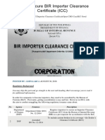 How To Secure BIR Importer Clearance Certificate