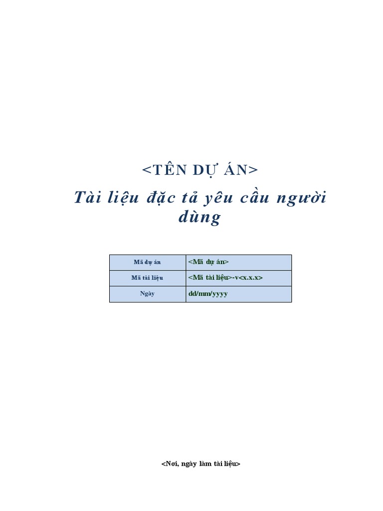 Template URD v1.0.0 PDF | PDF