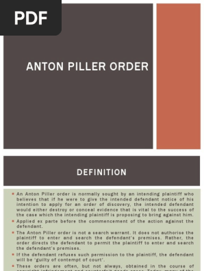 51 Notice Of Application For Anton Piller Order Doc Anton Piller Order 51 Notice Of Application For Anton Piller Order1 9701 Heading As In Form 1 Course Hero