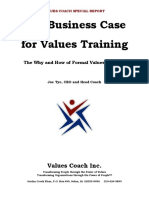 The Business Case For Values Training A Special Report From Values Coach1