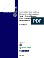 Gasification Plant Cost and Performance Optimization