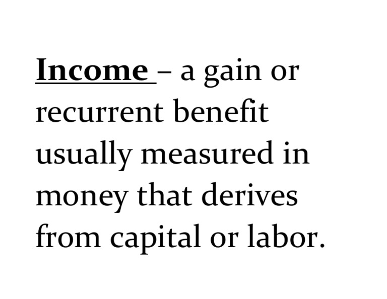 Understanding Income: Definition & Types | PDF