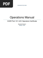 Operations Manual: CASR Part 101 UAV Operators Certificate