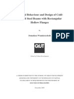 Flexural Behaviour and Design of Coldformed Steel Beams With Rectangular Hollow Flanges