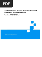 ZXWR RNC (V3.12.10) Radio Network Controller Alarm and Notification Handling Reference - 548986