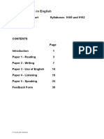 First Certificate in English: Examination Report Syllabuses 0100 and 0102 JUNE 2000