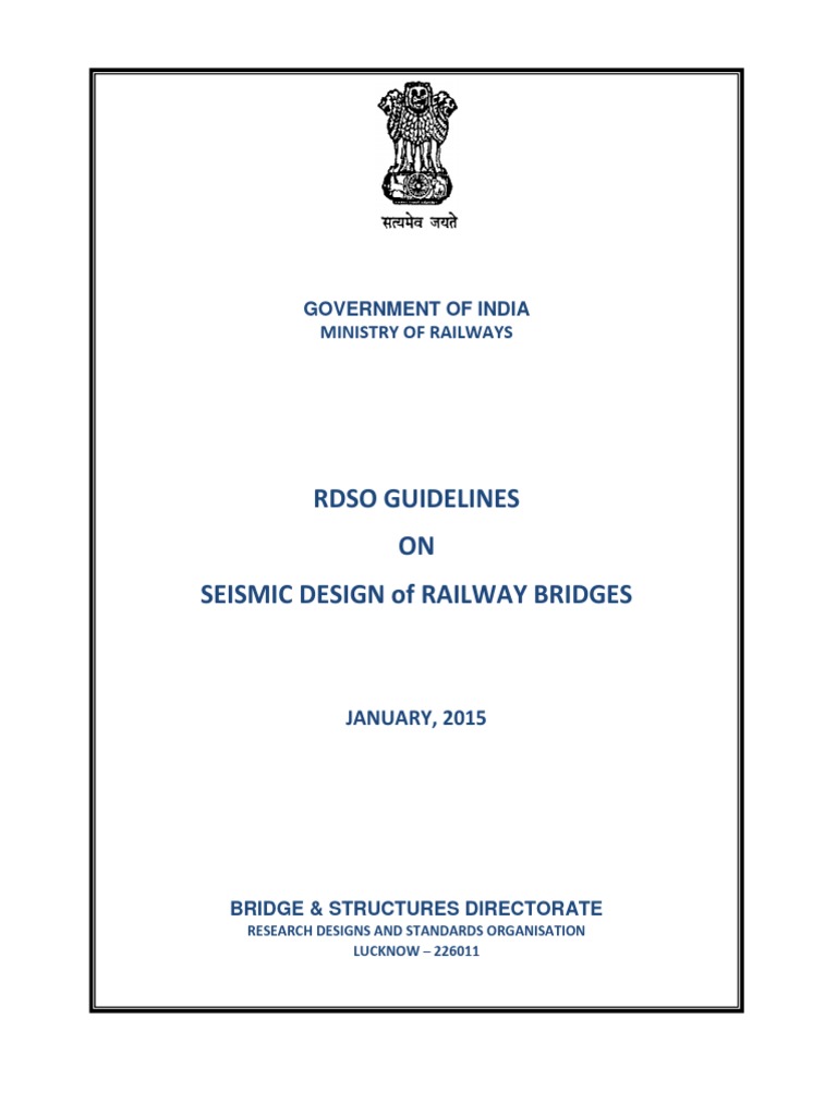 RDSO Guidelines On Seismic Design of Railway Bridges 1 PDF | PDF ...