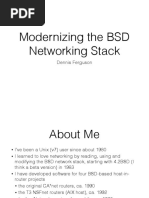 Modernizing The BSD Networking Stack: Dennis Ferguson