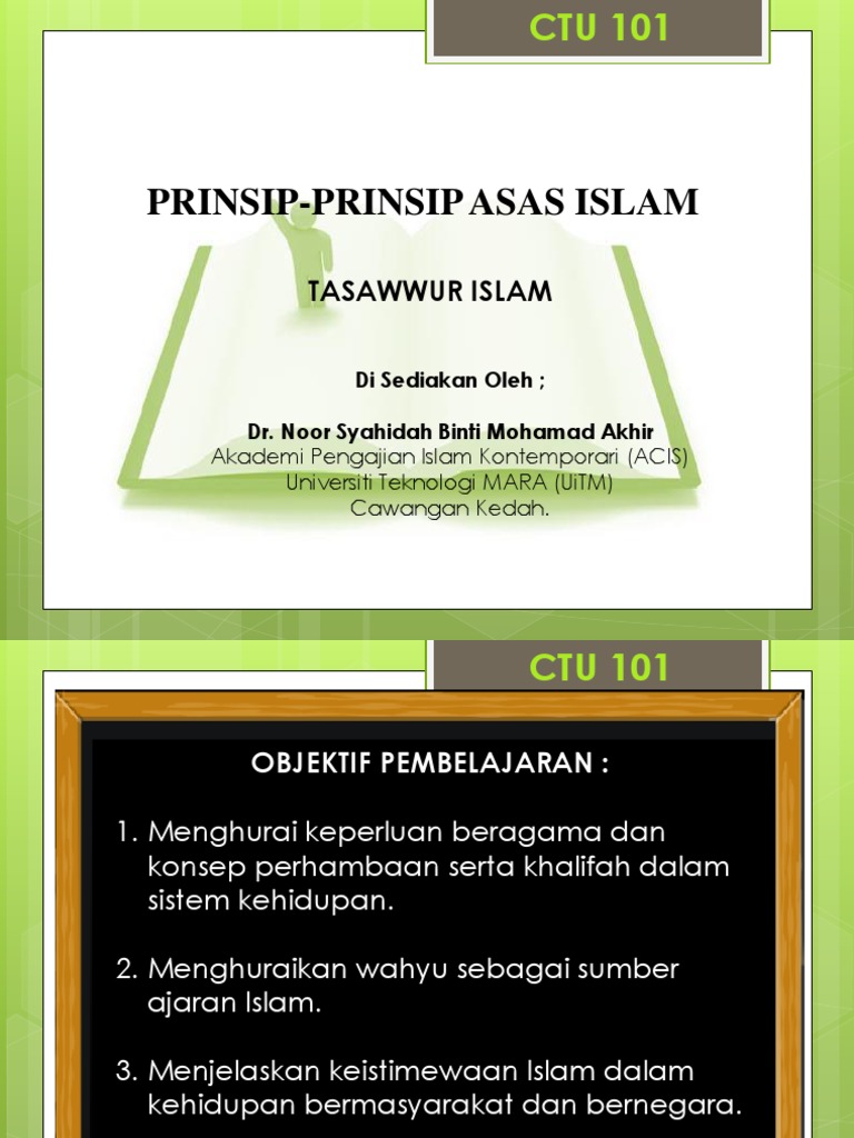 Minggu 1 Dr Syahidah Tasawwur Islam Pdf