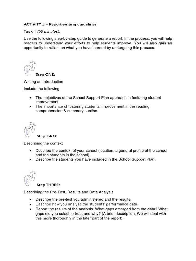 Report Writing Guidelines Reading Comprehension Reading Process 