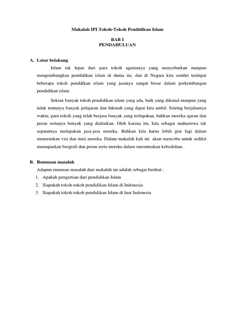 Makalah Ipi Tokoh Tokoh Pendidikan Islam Docx