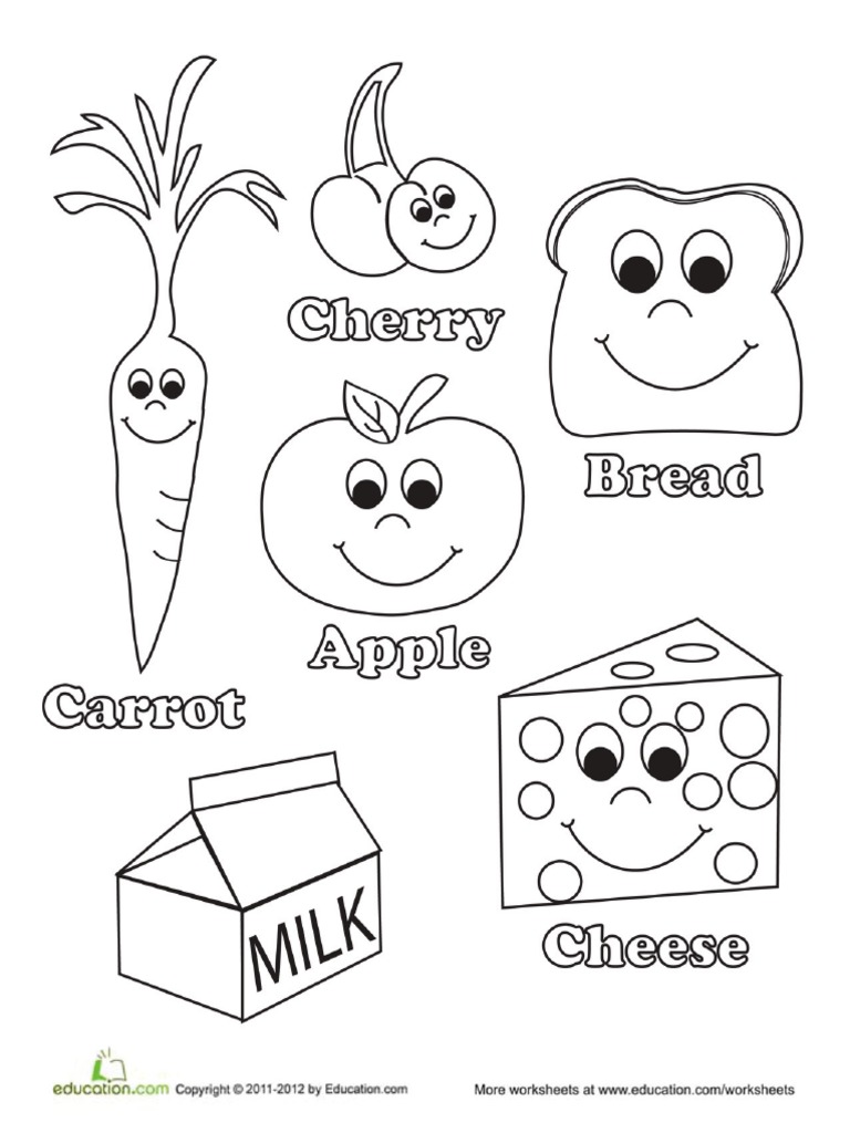 coloring pages for healthy eating Coloring pages health grains choices ...