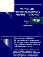 Why Study Financial Markets and Institutions?: Chapter #1 by Sajad Ahmad