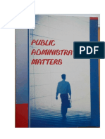 Public Administration Matters