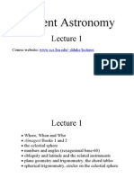 Ancient Astronomy Lecture1