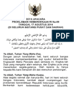 Doa Upacara HuT Kemerdekaan PDF