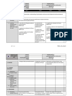 Grades 1 To 12 Daily Lesson LOG School Grade Level Six Teacher Learning Area Physical Education Teaching Dates and Time Quarter 1