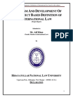 Public International Law-Positivism and Development of The Subject Based Definition of International Law