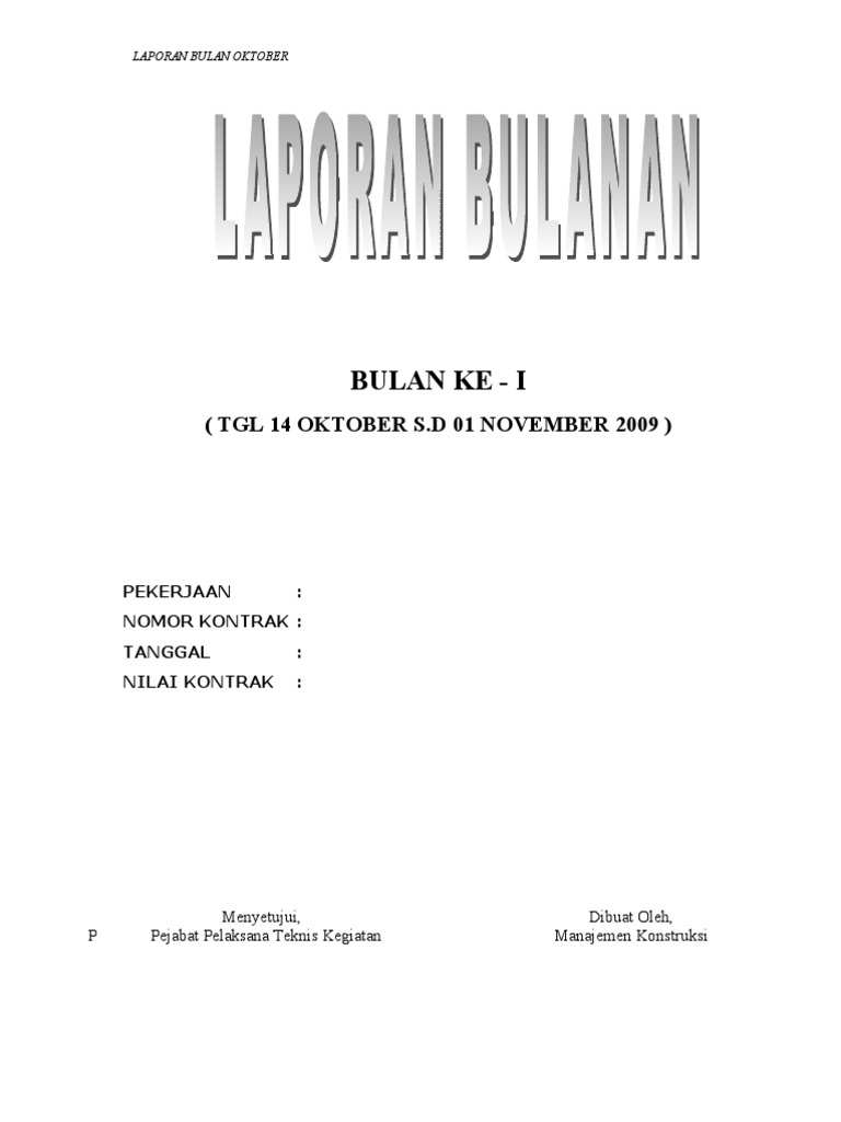 Contoh Laporan Mk