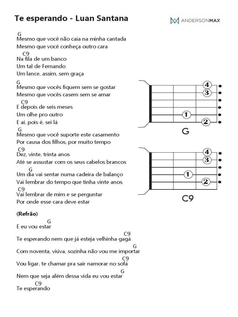 Te Esperando Luan Santana Cifra