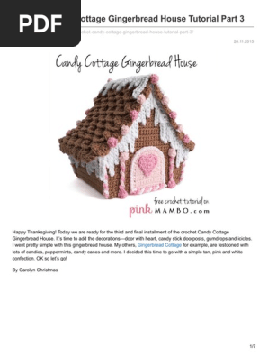Pinkmambo.com-Crochet Candy Cottage Gingerbread House Tutorial Part 3