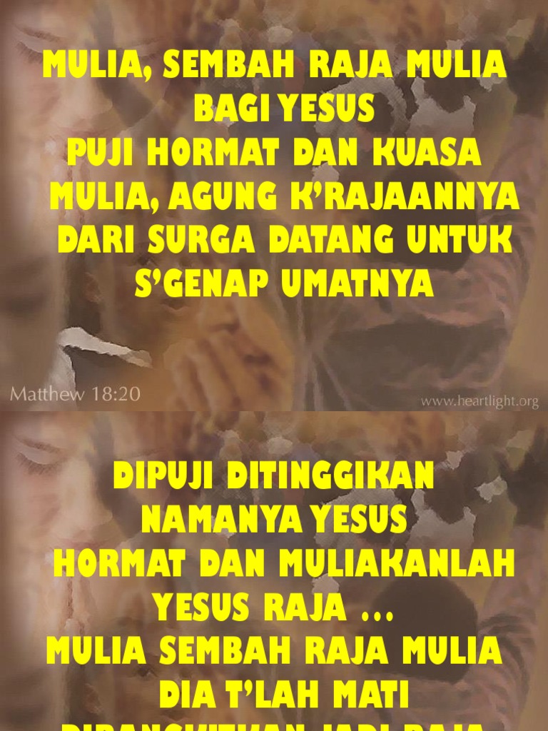 Mulia Sembah Raja Mulia | PDF