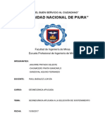 Geomecánica Aplicada A La Selección de Sostenimiento