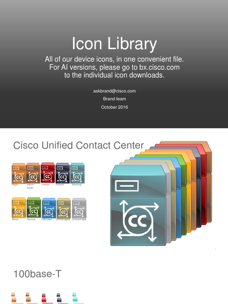 Cisco Icon Library Overview | PDF | Cisco Systems | Internet