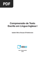 Compreensao de Texto Escrito Em Lingua Inglesa I Aula 1