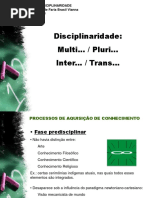 Dis Multi Pluri Inter Transdisciplinaridade