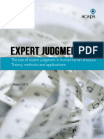 Acaps Expert Judgment - Full Study August 2017