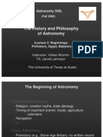 The History and Philosophy of Astronomy Lecture 2