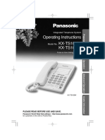 Manual Panasonic KX-TS105 - PQQX13158XA