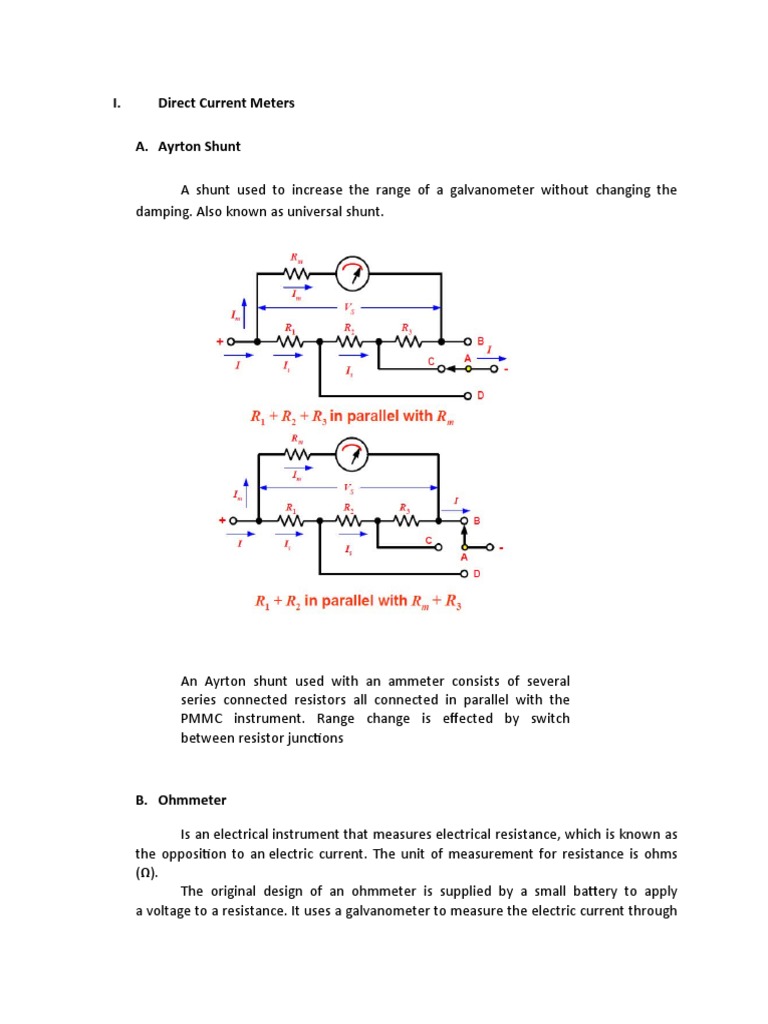 Direct Current Meters | PDF | Alternating Current | Electromagnetism