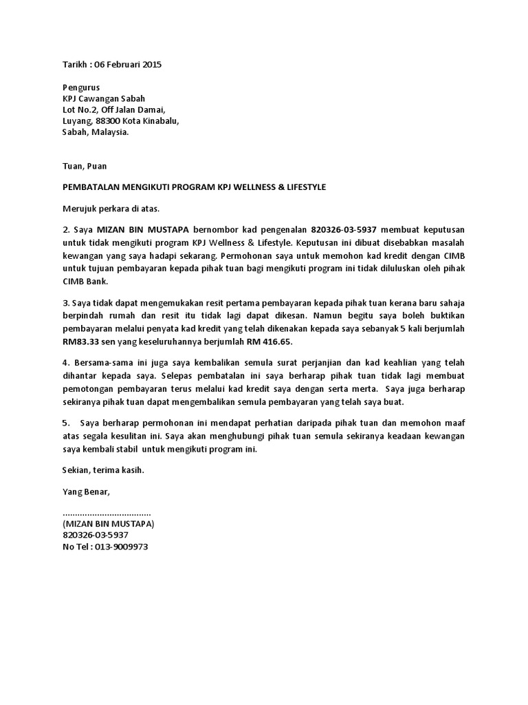 Surat Kpj Pdf