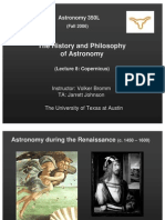 The History and Philosophy of Astronomy Lecture 8