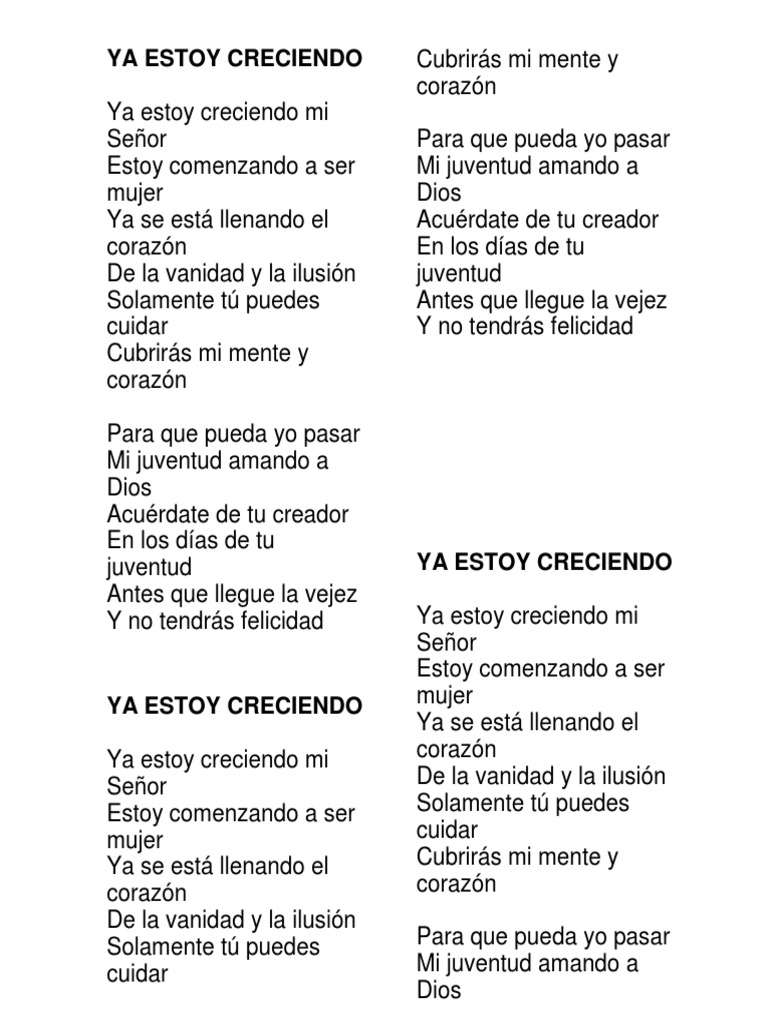 Letras de canciones de crecimiento y fe | PDF | Cristo (título ...