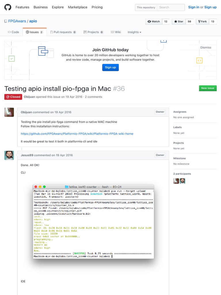 Testing apio install pio fpga in mac issue 36 fpgawars apio pdf