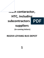 Main Contaractor, HTC, Including Subcontractors and Suppliers