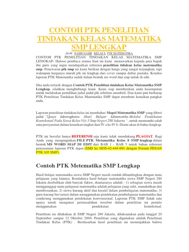 Ptk Pendekatan Kontekstual Pdf